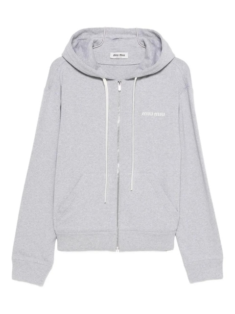 Miu Miu zip-up hoodie - Grey - zdjęcie produktu nr 1