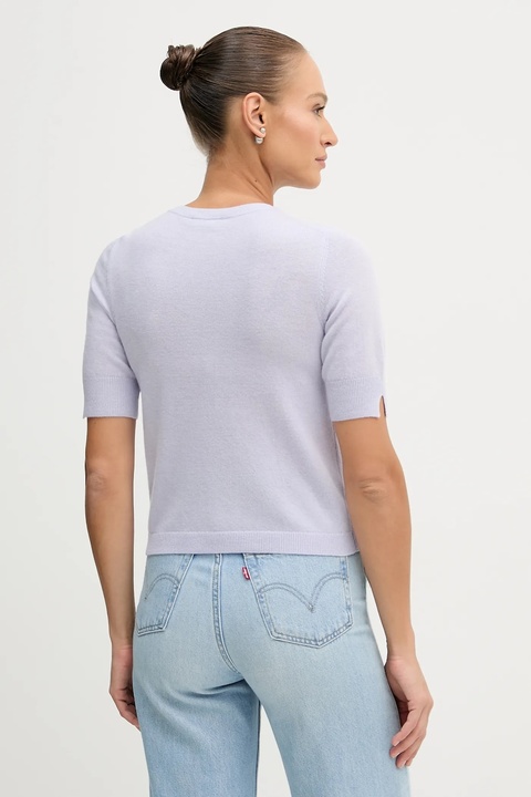 United Colors of Benetton sweter damski kolor fioletowy lekki 1002D10D2 - zdjęcie produktu nr 2