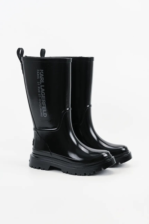 Karl Lagerfeld kalosze K/TORRENT damskie kolor czarny KL47180S - zdjęcie produktu nr 2