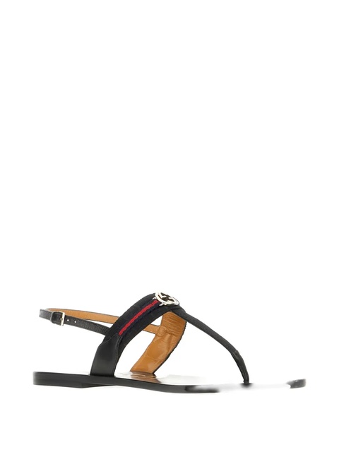 Gucci Interlocking G Web flat sandal - Black - zdjęcie produktu nr 2