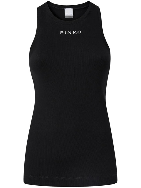 PINKO logo-lettering tank top - Black - zdjęcie produktu nr 1