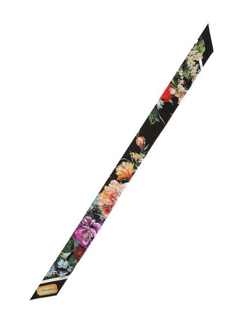 Dolce & Gabbana floral-print scarf - Black - zdjęcie produktu nr 1