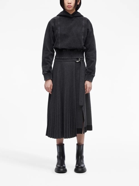 3.1 Phillip Lim belted pleated midi skirt - Grey - zdjęcie produktu nr 1