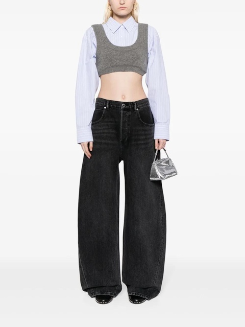 Alexander Wang low-rise wide-leg jeans - Black - zdjęcie produktu nr 2