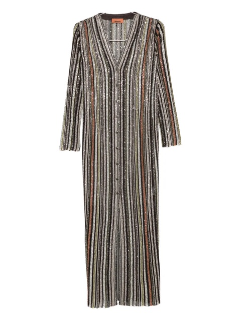 Missoni sequin-striped coat - Brown - zdjęcie produktu nr 1