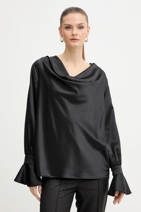 Pinko bluzka damska kolor czarny gładka 105961 A2YM - zdjęcie produktu nr 1