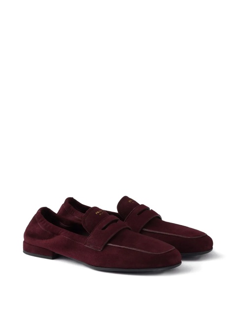Prada logo-print penny-strap loafers - Red - zdjęcie produktu nr 2