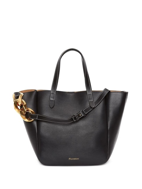 JW Anderson logo-detail leather tote bag - Black - zdjęcie produktu nr 1