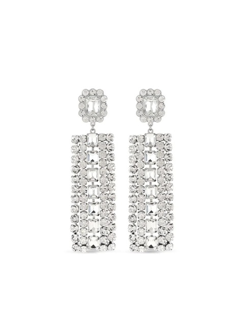 Self-Portrait Crystal drop earrings - Silver - zdjęcie produktu nr 1