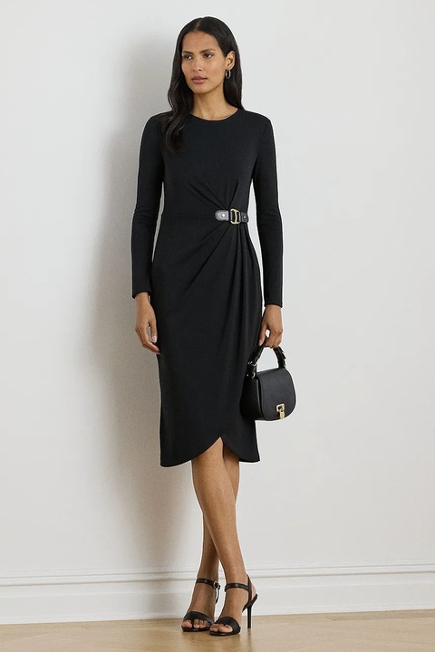 Lauren Ralph Lauren sukienka kolor czarny midi dopasowana 200980222 - zdjęcie produktu nr 1