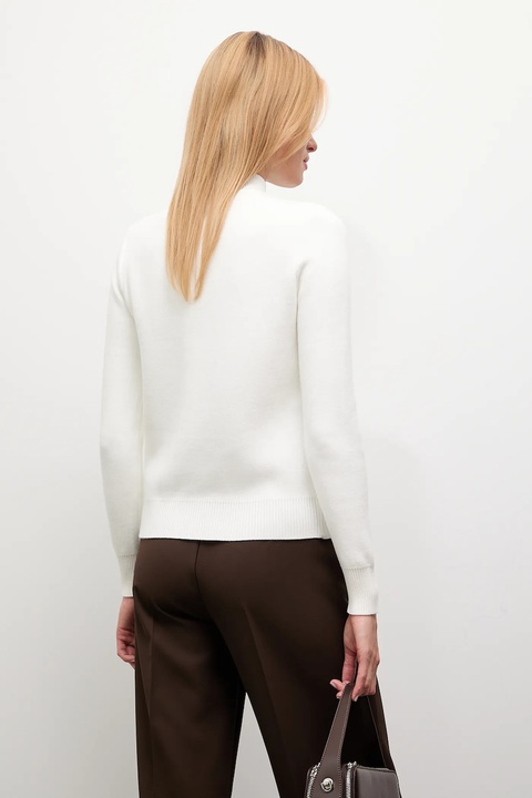 Answear.LAB sweter z kaszmirem damski kolor beżowy z półgolfem - zdjęcie produktu nr 2