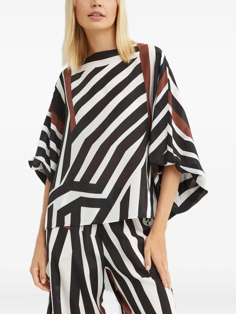 Max Mara Camino asymmetric striped blouse - Black - zdjęcie produktu nr 2