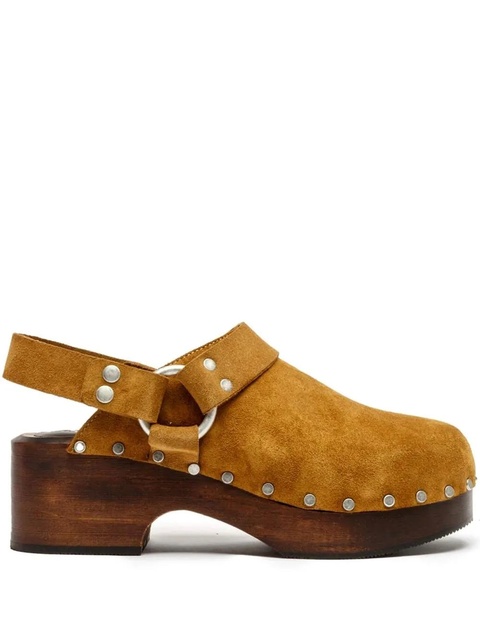 RE/DONE suede-leather mules - Brown - zdjęcie produktu nr 1