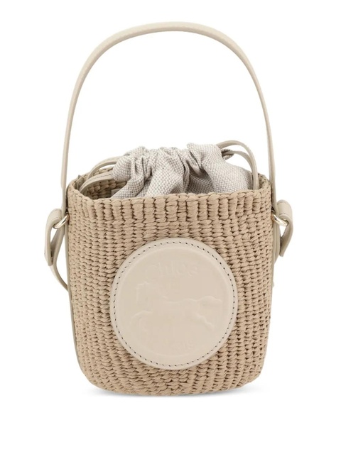 Chloé mini Horse Medal woven bucket bag - Neutrals - zdjęcie produktu nr 1