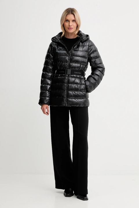 Calvin Klein sweter z dodatkiem wełny damski kolor czarny lekki LV044D370G - zdjęcie produktu nr 1