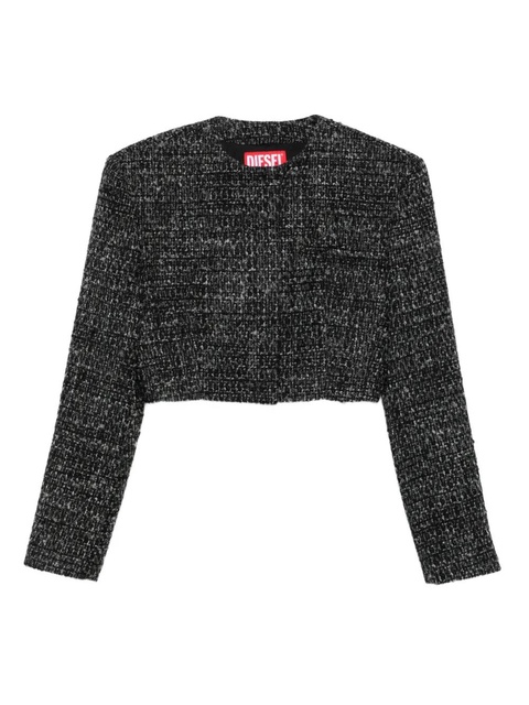 Diesel G-Crop-G tweed cropped jacket - Black - zdjęcie produktu nr 1