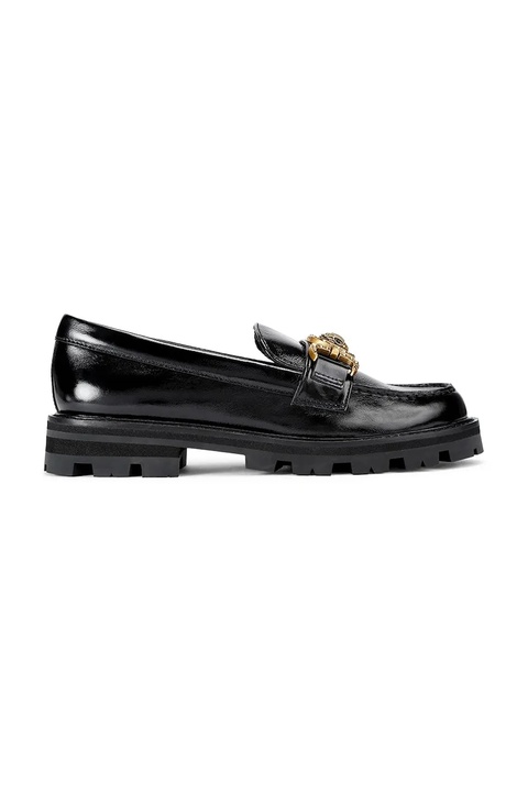 Kurt Geiger London mokasyny skórzane Mansion Loafer damskie kolor czarny na platformie 4728300309 - zdjęcie produktu nr 1