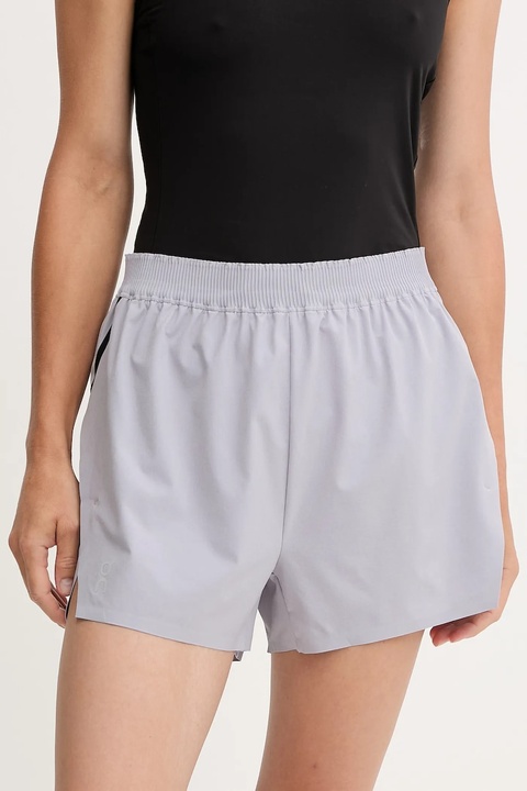 On szorty treningowe damskie kolor fioletowy z nadrukiem high waist 1WF10330174 - zdjęcie produktu nr 1