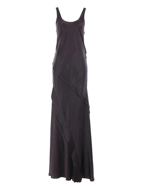 Saint Laurent layered satin dress - Black - zdjęcie produktu nr 1