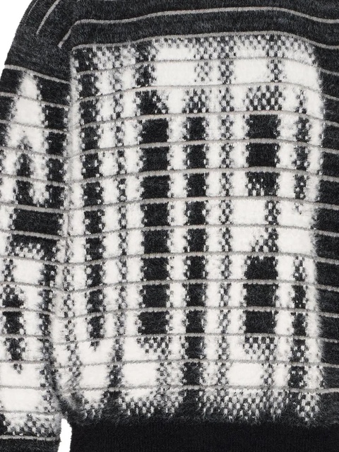 Jean Paul Gaultier striped jacquard crew-neck sweater - Black - zdjęcie produktu nr 2