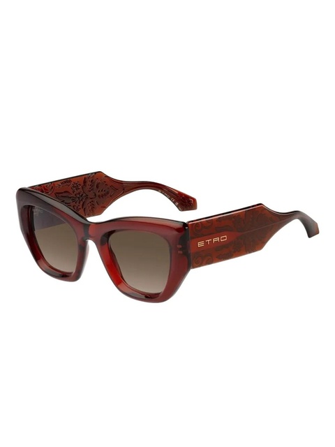 ETRO paisley-embellished cat-eye sunglasses - Red - zdjęcie produktu nr 2