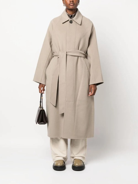 AMI Paris belted single-breasted coat - Neutrals - zdjęcie produktu nr 2