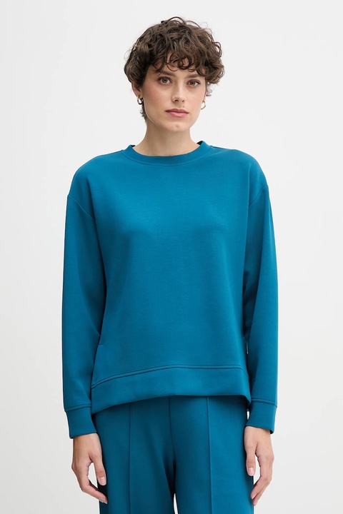 United Colors of Benetton bluza damska kolor turkusowy gładka 3Y2F3M07M - zdjęcie produktu nr 1