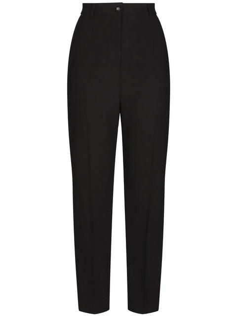 Dolce & Gabbana tuxedo-band tailored trousers - Black - zdjęcie produktu nr 1