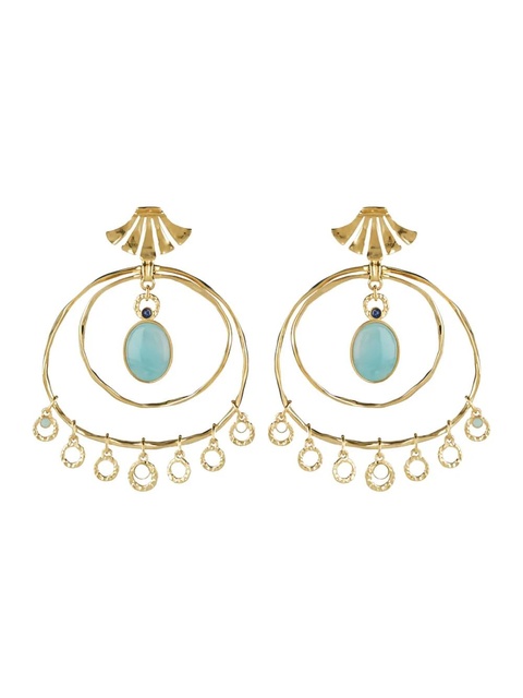 Chloé circle-shaped stone-embellished earrings - Gold - zdjęcie produktu nr 2