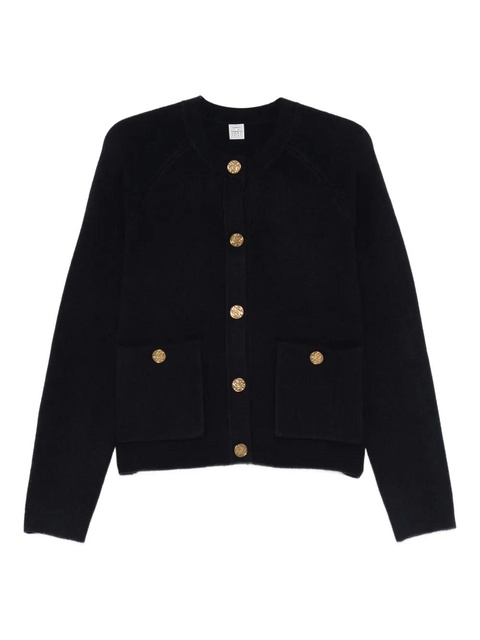 TOTEME hammered-button cardigan - Blue - zdjęcie produktu nr 1