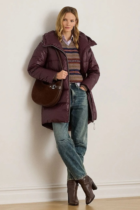 Lauren Ralph Lauren kurtka puchowa kolor bordowy zimowa 297P04101 - zdjęcie produktu nr 1