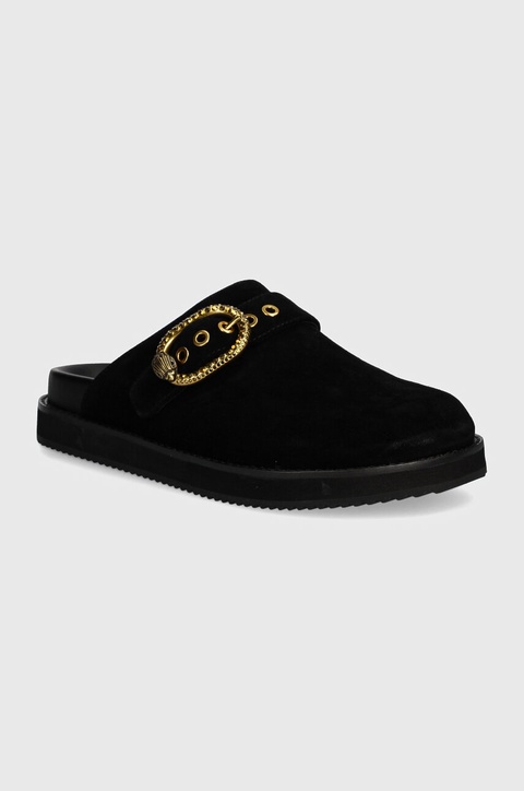 Kurt Geiger London klapki zamszowe Mayfair Casual Flat Mule damskie kolor czarny 1293100209 - zdjęcie produktu nr 1