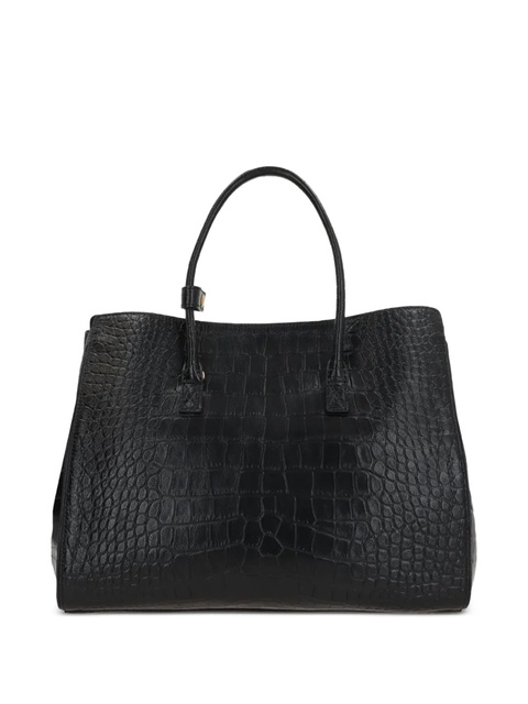 Balenciaga Hampton Carry All crocodile-effect-leather tote bag - Black - zdjęcie produktu nr 2