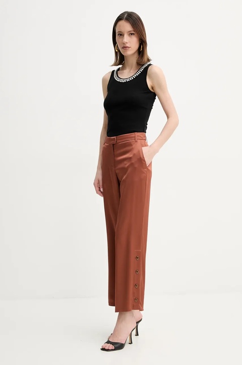 Marciano Guess spodnie LINDA damskie kolor pomarańczowy proste medium waist 5GGB00 7246A - zdjęcie produktu nr 2