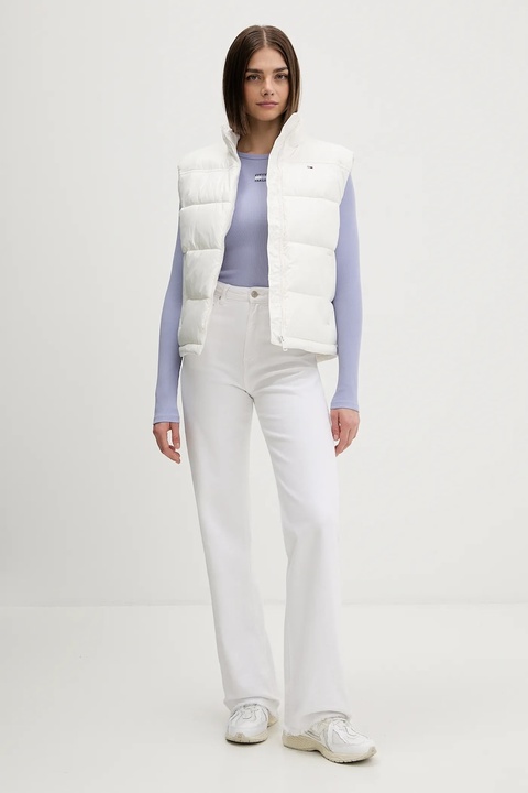 Tommy Jeans longsleeve damski kolor beżowy DW0DW20178 - zdjęcie produktu nr 1