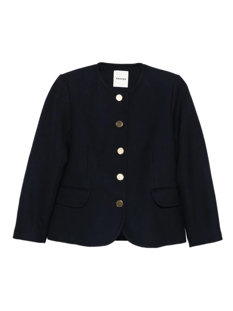 SANDRO button-front jacket - Blue - zdjęcie produktu nr 1