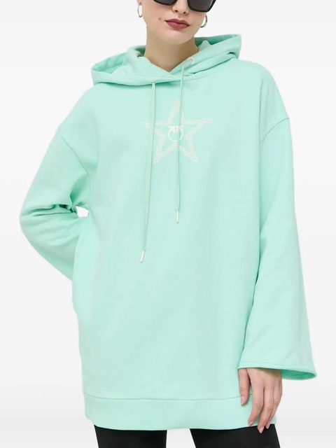 PINKO star-print hooded mini dress - Green - zdjęcie produktu nr 1
