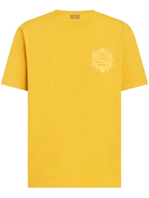 ETRO Pegaso-embroidered cotton T-shirt - Yellow - zdjęcie produktu nr 1