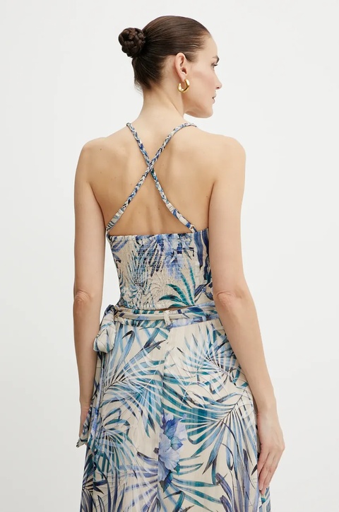 Guess bluzka GAELLE damska kolor beżowy wzorzysta W5GH74 WH9Z2 - zdjęcie produktu nr 2
