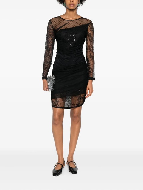 PINKO sequin-embellished mesh-upper mini dress - Black - zdjęcie produktu nr 2