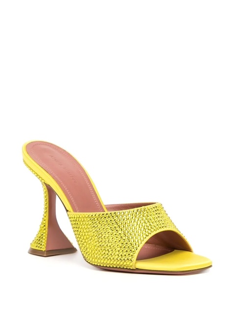 Amina Muaddi Lupita crystal mules - Yellow - zdjęcie produktu nr 2