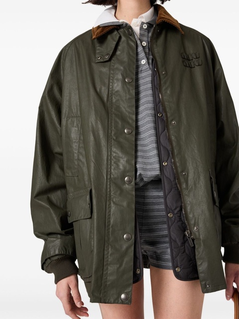 Miu Miu poplin jacket - Green - zdjęcie produktu nr 2