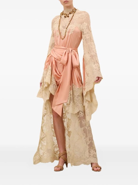 ZIMMERMANN lace-trimmed high-low dress - Neutrals - zdjęcie produktu nr 1