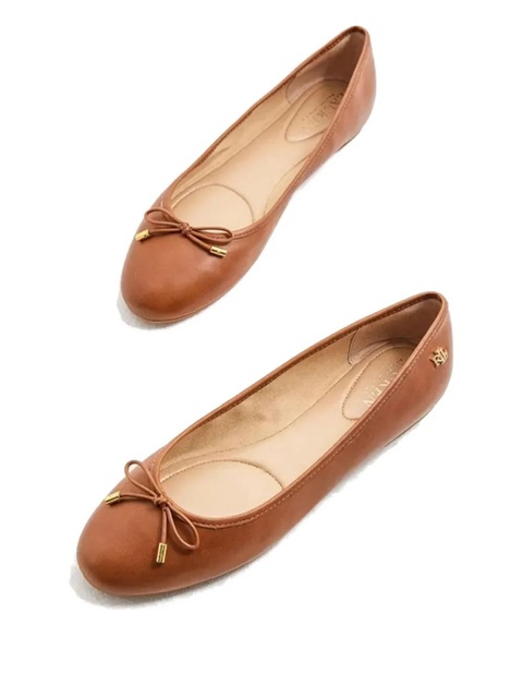 Lauren Ralph Lauren bow-embellishment ballet flats - Brown - zdjęcie produktu nr 2