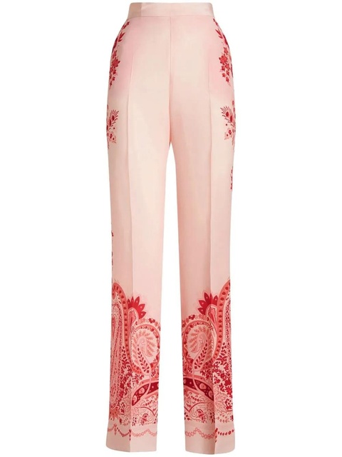 ETRO paisley-print silk trousers - Orange - zdjęcie produktu nr 1