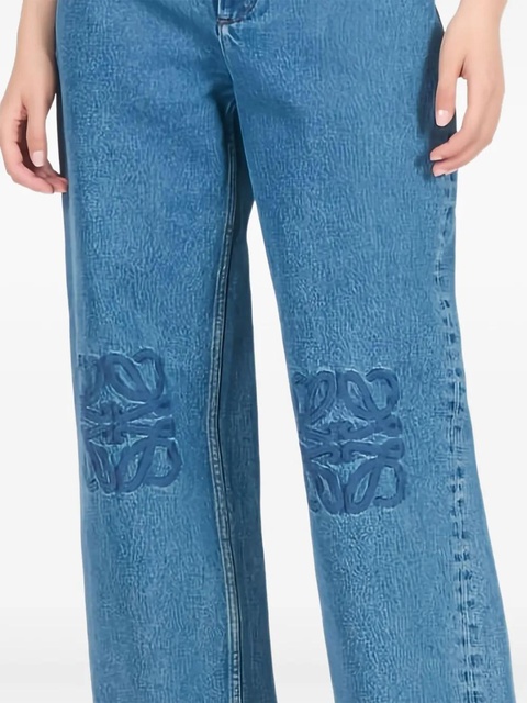 LOEWE anagram embroidered jeans - Blue - zdjęcie produktu nr 2