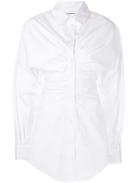 Alexander Wang ruched hourglass shirtdress - White - zdjęcie produktu nr 1