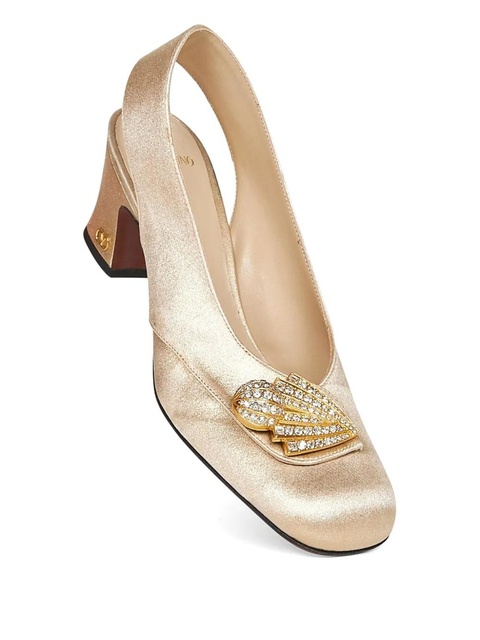 Valentino Garavani 60mm Adamantine crystal-embellished slingback pumps - Yellow - zdjęcie produktu nr 2