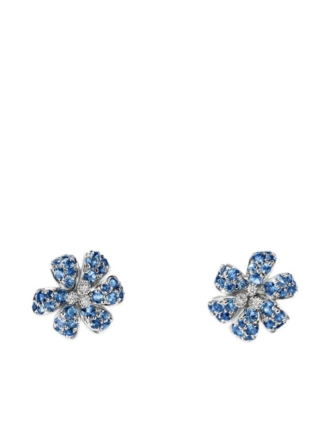 Gucci floral sapphire and diamond stud earrings - Blue - zdjęcie produktu nr 1