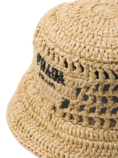 Prada woven straw hat - Neutrals - zdjęcie produktu nr 2